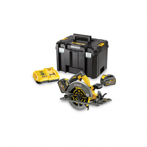 Scule si dispozitive de lucru - Fierastrau circular fara ghidaj cu 2 acumulatori Flexvolt si statie de incarcare 54V 6.0Ah DeWalt - DCS576T2