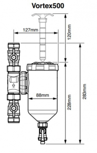Filtru antimagnetita pentru centrale termice, Sentinel model Vortex 500 1' sau 28mm [4]