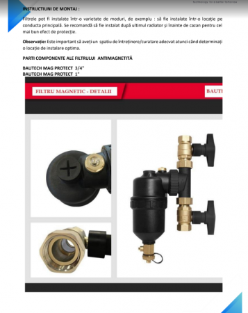 Filtru antimagnetita Bautech MAG PROTECT 3/4 [1]