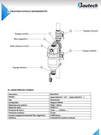 Filtru antimagnetita Bautech MAG PROTECT 3/4 [2]
