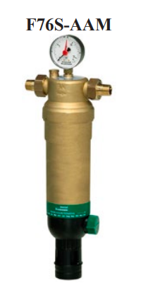 Filtre de apa - Filtru autocuraţitor Resideo - Braukmann (ex Honeywell), spalare in contracurent sita inox 100microni DN40 racorduri cu semi-olandezi FE 1 1/2” livrat cu cheie pentru demontare si manometru paharul si