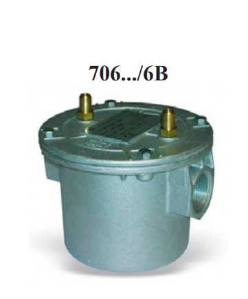 Accesorii si consumabile - Filtru de gaz cu flanse, din aluminiu, doua elemente filtrante din Viledon P15/500S in plasa sintetica ranforsata cu otel, grad de filtrare 50 microni, 6bar, doua prize de masura, DN50