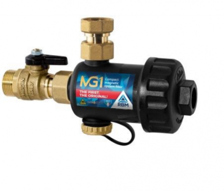 Echipamente de incalzire si producere ACM - Filtru magnetic, pentru centrala termica, 3/4, negru, RBM MG1