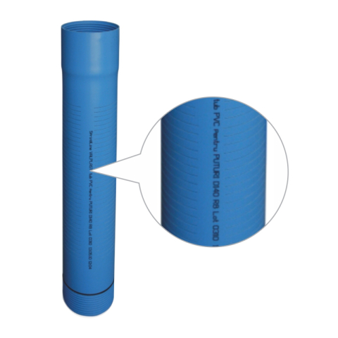 Echipamente pentru tratarea si pomparea apei - Filtru Valrom VALSpring PVC pentru puturi apa cu filet R10 D. 160 L5m fante 0.5mm