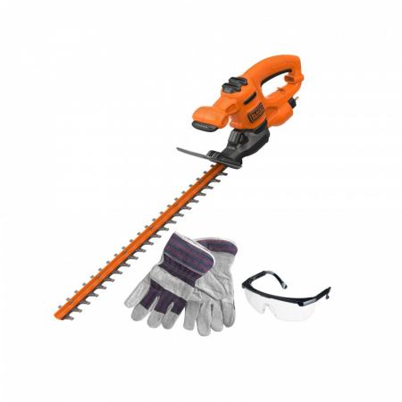 Scule si unelte pentru gradina - Trimmer electric pentru tuns gard viu Black+Decker 450 W 50 cm - BEHT251KIT