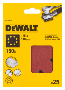 Scule si dispozitive de lucru - Foi abrazive 115x140mm 150 gr - 25 buc DeWalt - DT3015-QZ