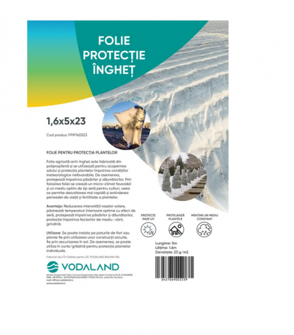 Folii pentru gradina - Folie Protectie Inghet din polipropilena alba 1.6x5x23 pachet - Vodaland gama Terra