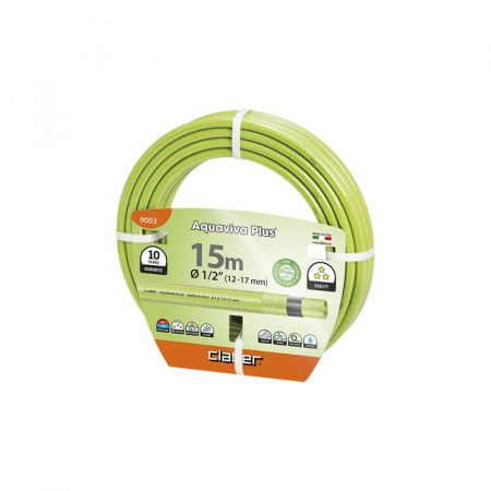 Echipamente pentru irigatii - Furtun Aquaviva Plus 1/2 (12-17 mm) 15m Claber - 90030000