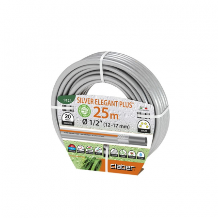 Echipamente pentru irigatii - Furtun Silver Elegant Plus 25m (12-17 mm) Claber - 91240000