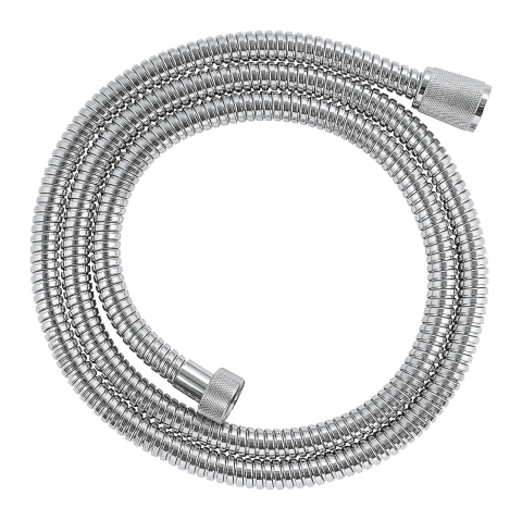 Furtun de dus Grohe Metal Tube 1500 mm, universal, 5 bari, anti-indoire, conexiuni cromate, metal, crom [2]