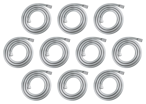 Furtun de dus Grohe Relexaflex 1750 mm, universal, 5 bari, anti-indoire, anti-zgarieturi, argintiu [3]