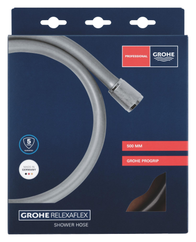 Furtun de dus Grohe 500 mm, anti-rasucire, presiune 5 bar, crom [4]