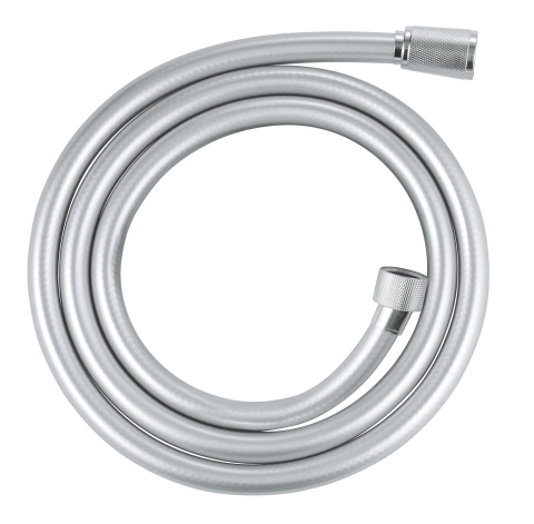 Furtun de dus Grohe Silverflex Longlife 1500 mm, universal, 12 bari, anti indoire, prindere cromata, argintiu [3]