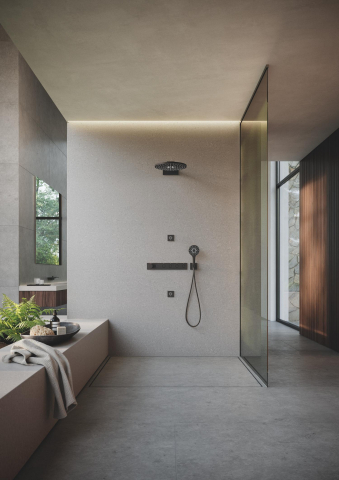 Furtun de dus Grohe silverflex, cauciuc, 1500 mm, universal, 1.5 m, 5 bari, anti-indoire, anti-zgarieturi, negru [6]