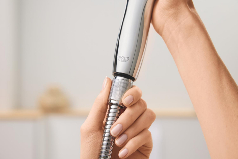 Furtun de dus Grohe VitalioFlex metal 2000 mm, universal, anti-rasucire, metalic, crom [4]