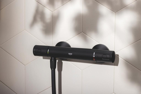 Furtun de dus Grohe VitalioFlex trend 1500 mm, 1/2", 1.5m, anti-rasucire, anti-indoire, 5 bari, negru [1]