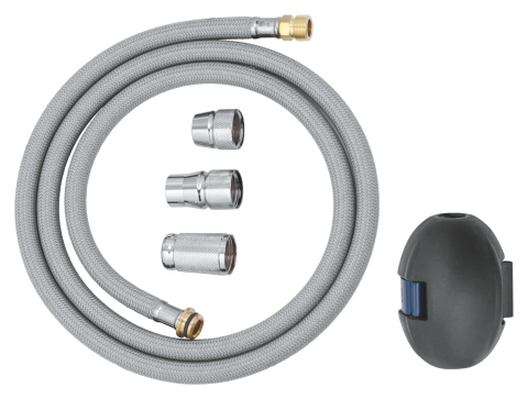 Furtun extractabil pentru baterie Grohe Feel 1420 mm, easy dock, contine greutati si piulite conectare G 1/2", crom [0]