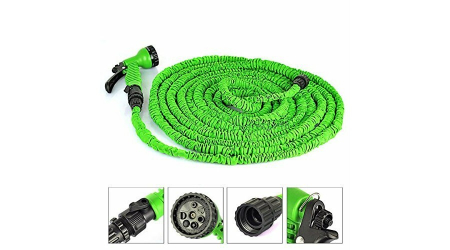 Scule si unelte pentru gradina - Furtun gradina extensibil 3-8 m, cu pistol de stropit 7 functii, Poliext