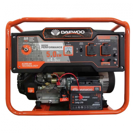 Scule si dispozitive de lucru - Generator Daewoo GDK5000E, 4.5 kW, max 5 kW, Starter Electric, Cu Roti si Manere