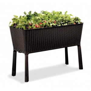 Ghiveci alungit, maro, 120 L, Keter Easy Grow [1]