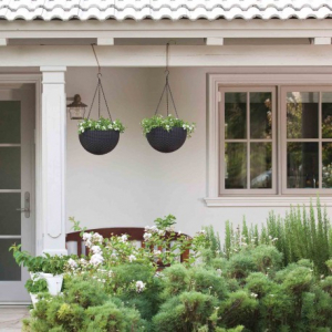 Ghiveci suspendabil, gri, imitatie de ratan, 8.6 litri, Keter [2]