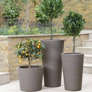 Ghiveci conic, maro, 35 cm., 32 litri, Ketere Varese M [3]