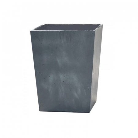Ghivece pentru flori - Ghiveci patrat, 40 cm, gri inchis, fara farfurie, Keter Beton