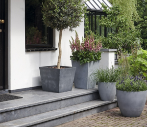 Ghiveci conic, gri, 40 cm., Keter Beton [2]