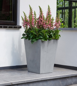Ghivece pentru flori - Ghiveci conic, gri, 40 cm., Keter Beton