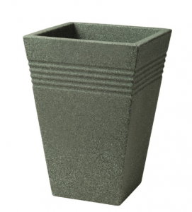 Ghivece pentru flori - Ghiveci inalt, imitatie de marmura verde, 35 cm., 33 litri, Keter Piazza