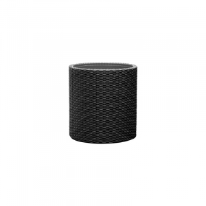 Ghivece pentru flori - Ghiveci cilindric, gri, imitatie de ratan, Keter Dark Grey S 20 L