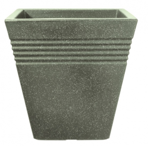 Ghiveci patrat, imitatie de marmura verde, 34 cm., 18 litri, Keter Piazza [1]