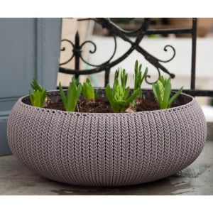 Ghivece pentru flori - Ghiveci rotund, violet, 22.8 litri, Keter Cozies L