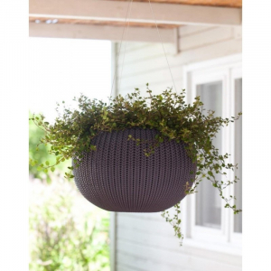 Casa si gradina - Ghiveci rotund suspendabil, violet, 9.4 litri, Keter Cozies M