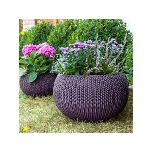 Ghiveci rotund suspendabil, violet, 9.4 litri, Keter Cozies M [3]