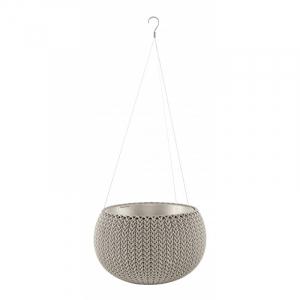 Casa si gradina - Ghiveci rotund suspendabil, bej, 3.2 litri, Keter Cozies S