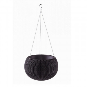 Casa si gradina - Ghiveci rotund suspendabil, maro, 9.4 litri, Keter Cozy M