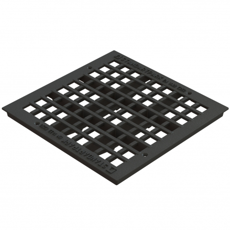 Tevi, fitinguri, robineti si accesorii - Gratar din fonta model BASE, grila pentru camin patrat C250 400x400 - Vodaland gama Drain