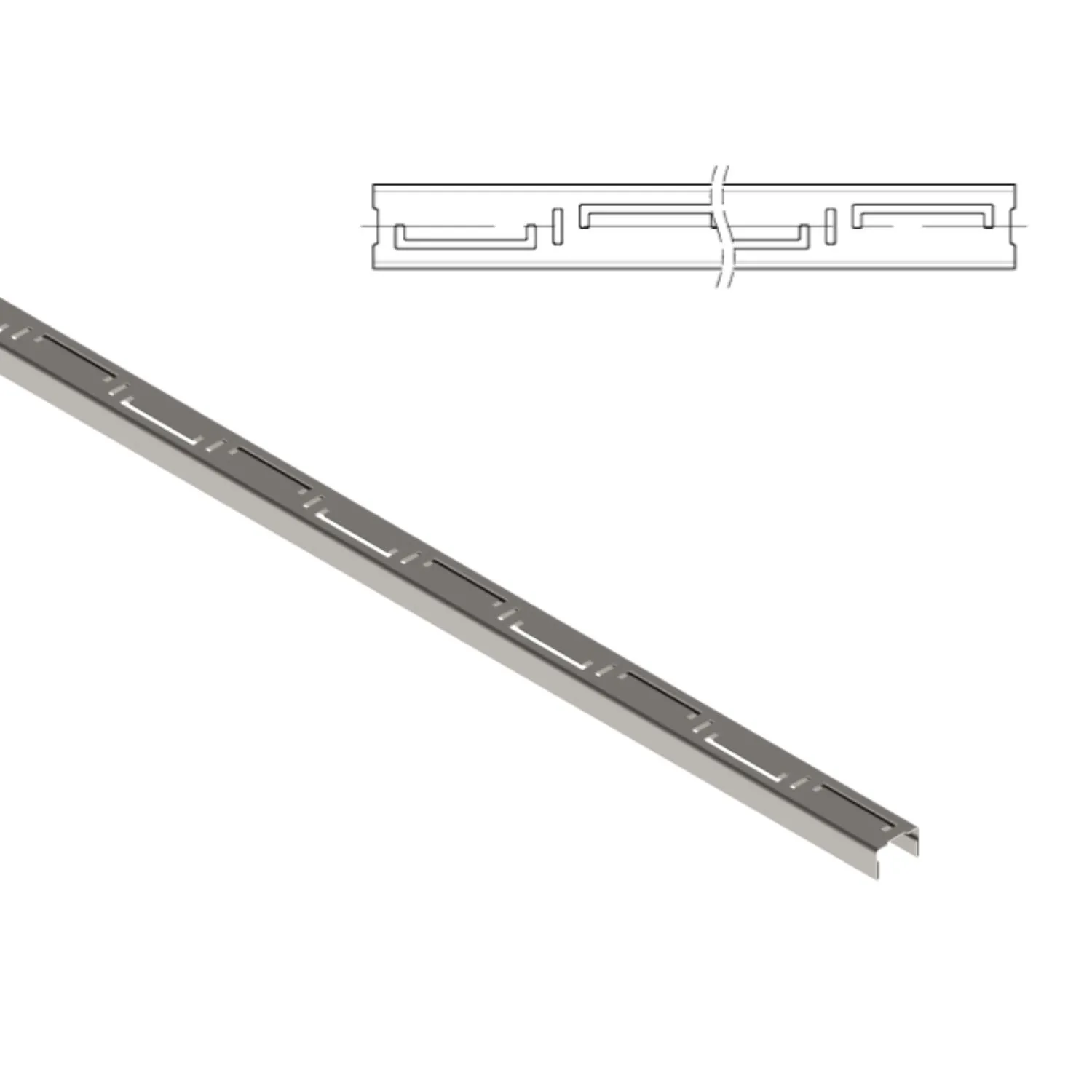 Gratar INOX BASE model staple Hext.17.4 pentru gratar otel zincat tip fanta 1000x28.5x17.4 Vodaland gama Drain
