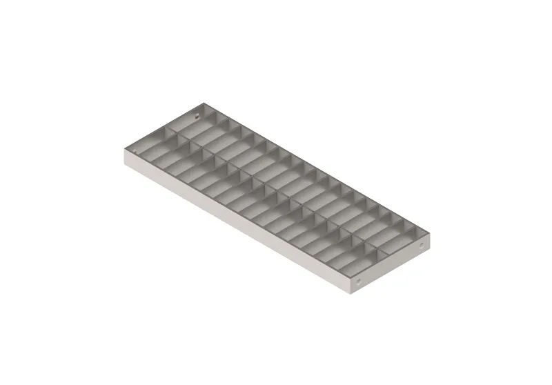 Tevi, fitinguri, robineti si accesorii - Gratar din INOX STAINLESS tip fante pentru rigola LN150 M125 498x176x30 - Vodaland gama Drain