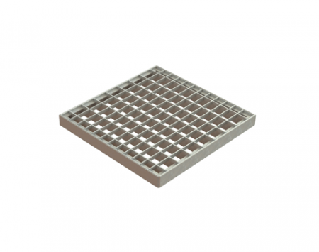 Tevi, fitinguri, robineti si accesorii - Gratar otel zincat model BASE, grila pentru camin patrat A15 300x300 - Vodaland gama Drain
