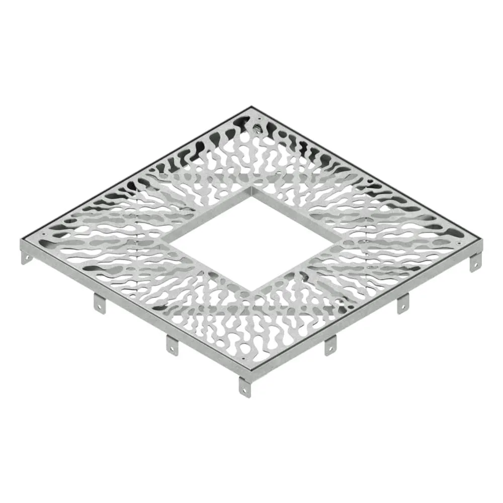 Casa si gradina - Gratar otel zincat patrat protectie copaci fixare ancore 1000x1000 Din.400x400 Hext.40 pietonal Vodaland gama Terra