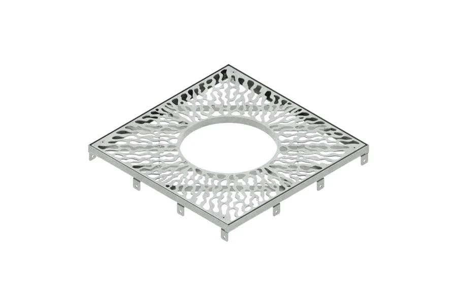 Casa si gradina - Gratar otel zincat patrat protectie copaci fixare ancore 1000x1000 Din.500 Hext.40 pietonal Vodaland gama Terra
