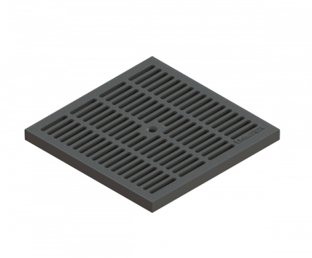 Tevi, fitinguri, robineti si accesorii - Gratar din polipropilena model BASE, negru in fante pentru camin patrat A15 300x300 - Vodaland gama Drain