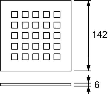Grila sifon TECEdrainpointS_Quadratum din inox, grosime 6 mm, 150x150 mm [1]