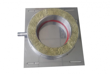 Accesorii cazane - Capac condensatie baza compatibil doar cu elemente de cos inox Fornello, dublu perete inox-inox, izolatie din vata bazaltica 40 mm, diametru interior 120 mm, pentru centrale pe lemn, carbune si peleti