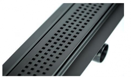 Rigole dus - Grila neagra pentru rigola dus, din inox, L=700 mm, Capricorn AQUA AMBIENT Cube