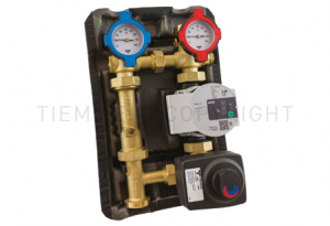 Automatizari si termostate incalzire in pardoseala - Grup de amestec cu servomotor 24Vac, DN25, pompa Wilo Yonos Para 25/6, Tiemme