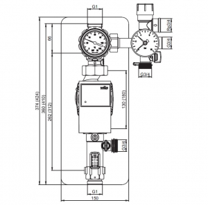 Grup de pompare sistem solar, DN 25, Regusol PH-130 [2]
