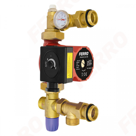 Automatizari si termostate incalzire in pardoseala - Kit reglare temperatura cu pompa Ferro GPA II 25-6-130